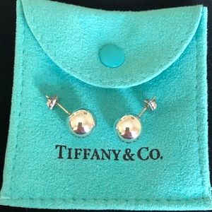 Tiffany & Co Sterling Silver Ball Earrings